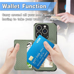 For iPhone 14 Pro Max 6.7 inch Carbon Fiber Texture RFID Blocking Wallet Design Phone Case Leather Coated TPU Anti-scratch Magnetic Cover with Kickstand