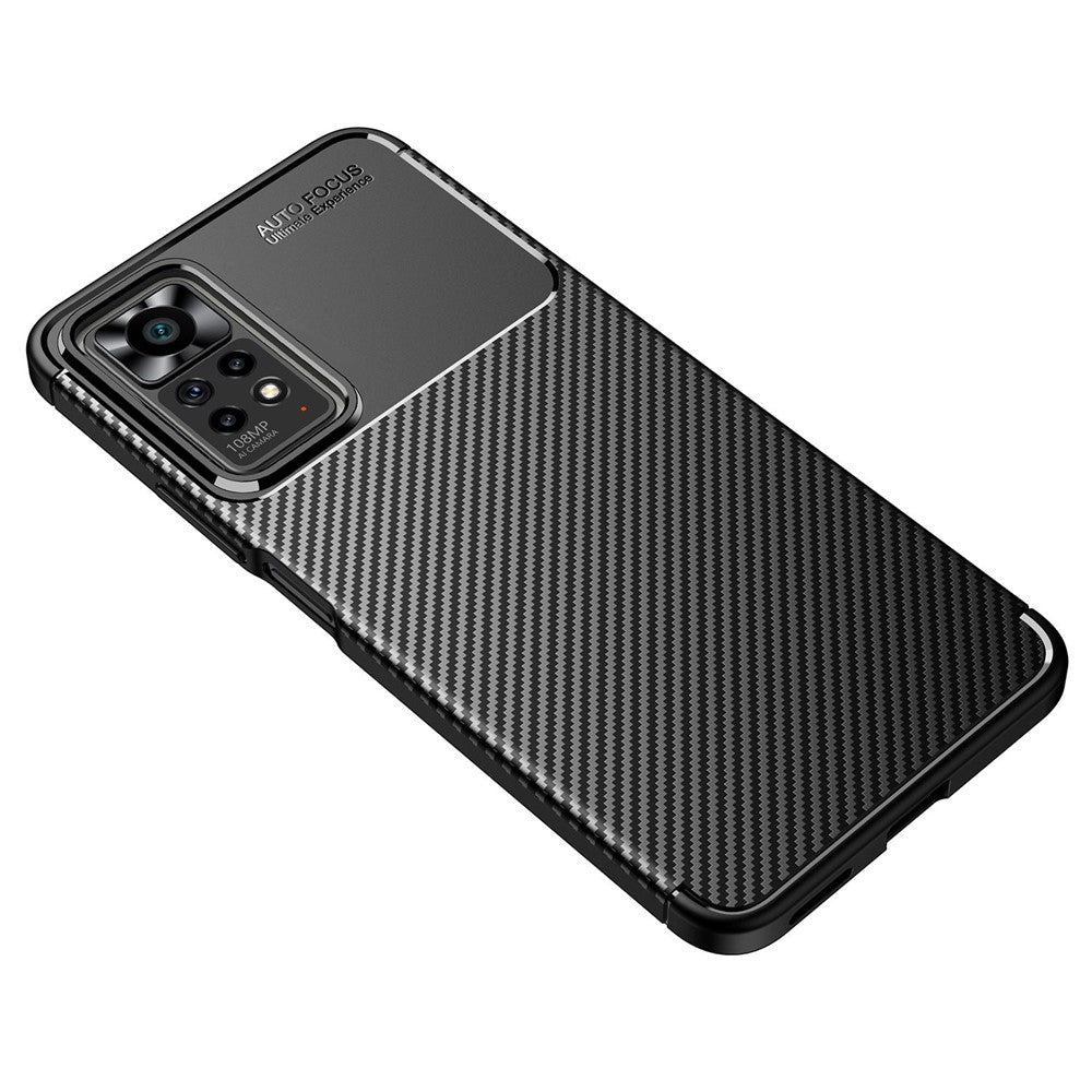 For Xiaomi Redmi Note 11 Pro+ 5G / Note 11 Pro 5G Carbon Fiber Texture Phone Cover Ultra Slim Soft TPU Back Case