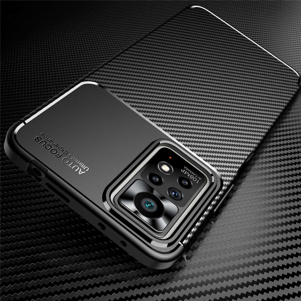 For Xiaomi Redmi Note 11 Pro+ 5G / Note 11 Pro 5G Carbon Fiber Texture Phone Cover Ultra Slim Soft TPU Back Case