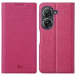 VILI DMX Series Phone Case for Asus Zenfone 9 5G, Full Protection PU Leather Phone Shell Stand Cover with Card Slot