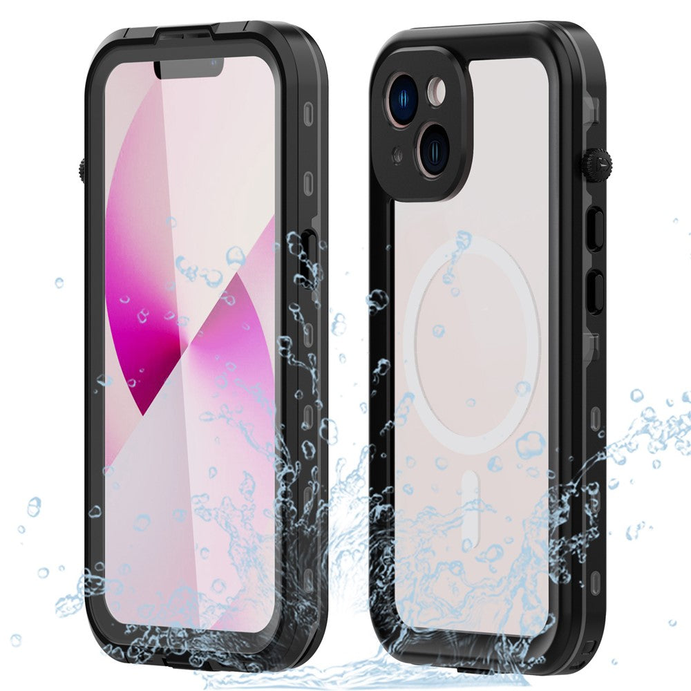 REDPEPPER Dot+ Series til iPhone 14 6,1 tommer Kompatibel med MagSafe trådløs opladning Faldsikker telefoncover IP68 vandtæt IP6X støvtæt Transparent bagside Hybrid telefoncover