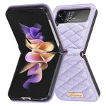 BINFEN COLOR Phone Case for Samsung Galaxy Z Flip4 5G, Imprinted Rhombus Pattern Protective Phone Cover