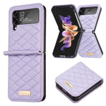 BINFEN COLOR Phone Case for Samsung Galaxy Z Flip4 5G, Imprinted Rhombus Pattern Protective Phone Cover