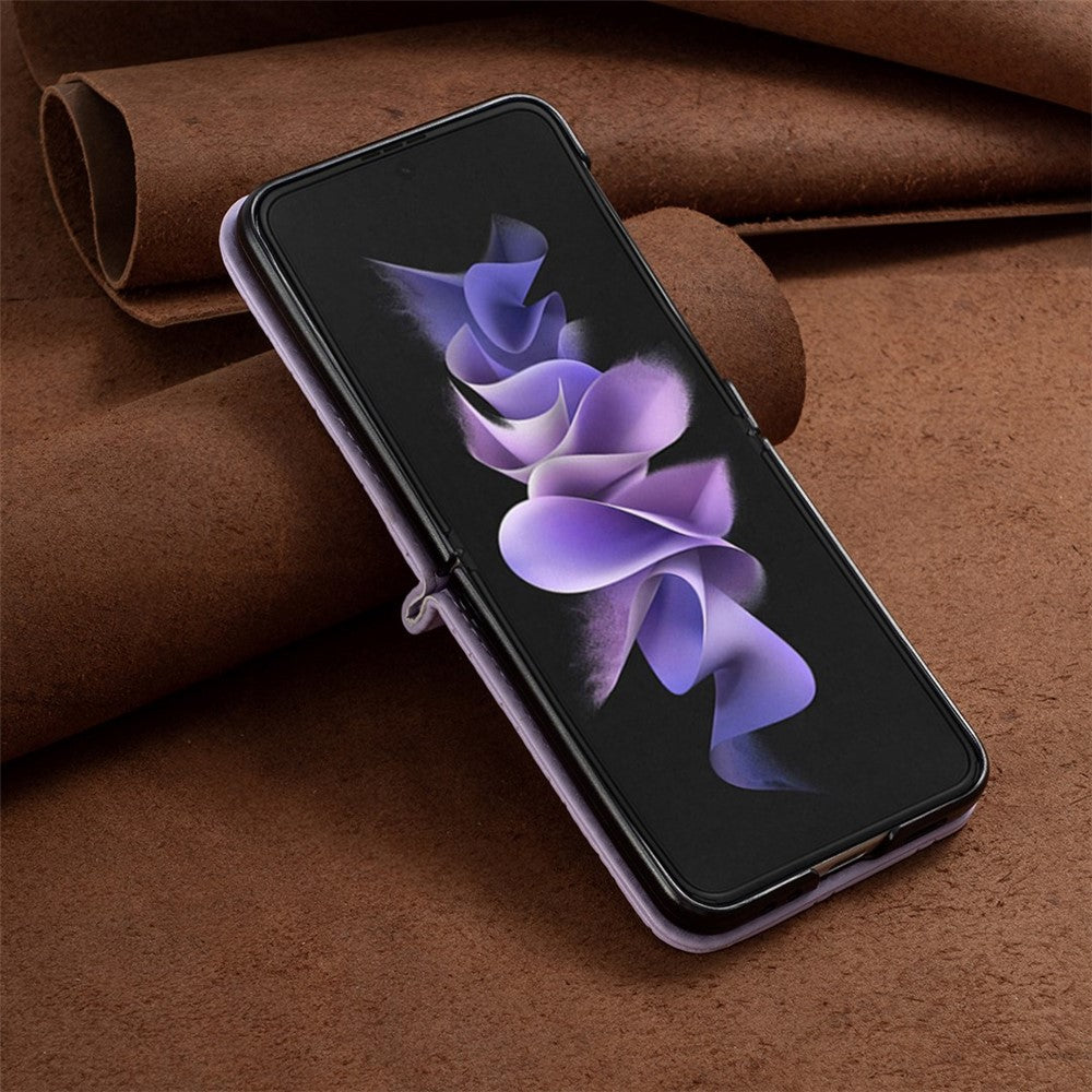 BINFEN COLOR Phone Case for Samsung Galaxy Z Flip4 5G, Imprinted Rhombus Pattern Protective Phone Cover