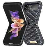 BINFEN COLOR Phone Case for Samsung Galaxy Z Flip4 5G, Imprinted Rhombus Pattern Protective Phone Cover