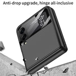 GKK För Samsung Galaxy Z Flip4 5G Hårt PC Vikbart mobilskal Magnetiskt Gångjärn Kameralinsfilm Fullt Skyddande Fodral