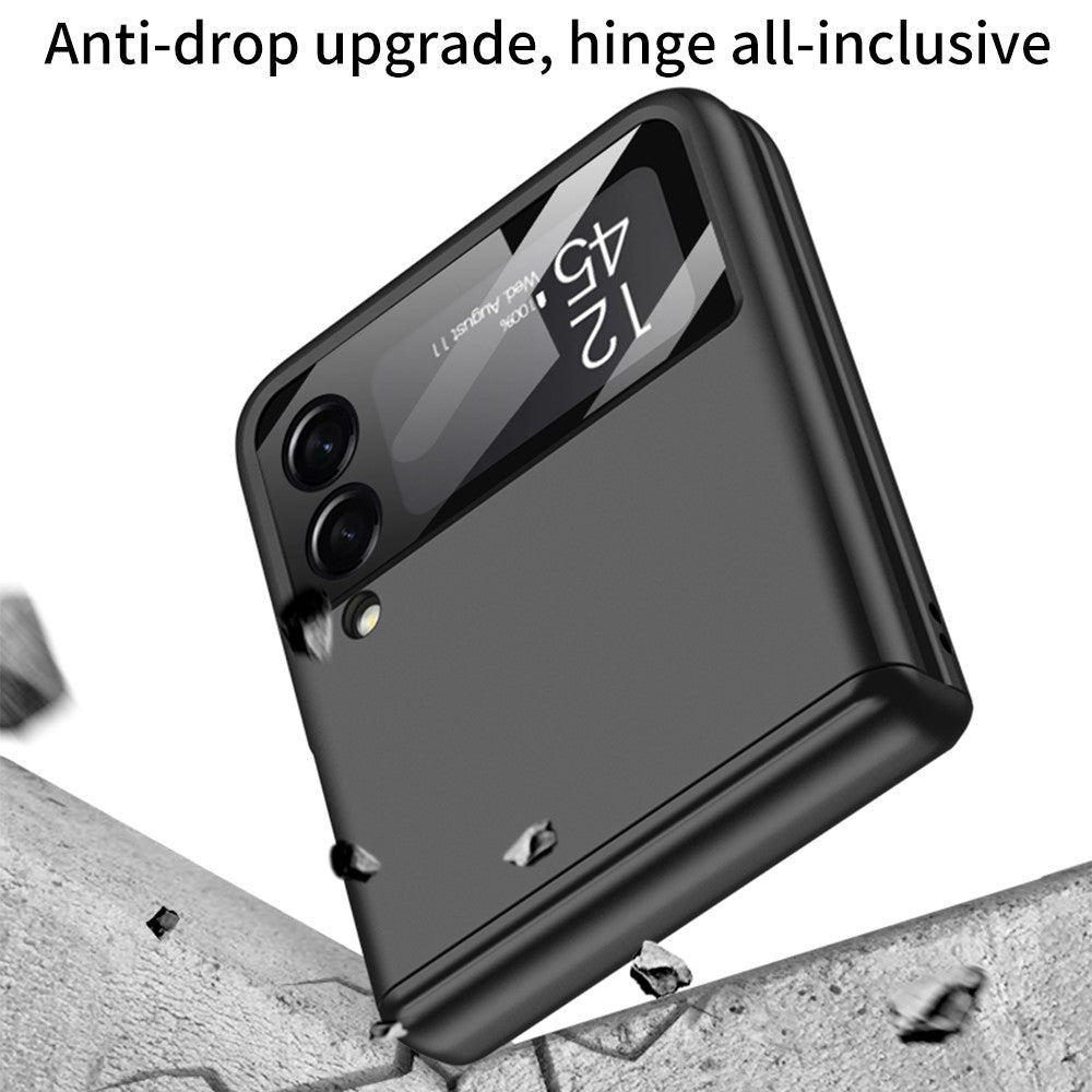 GKK För Samsung Galaxy Z Flip4 5G Hårt PC Vikbart mobilskal Magnetiskt Gångjärn Kameralinsfilm Fullt Skyddande Fodral