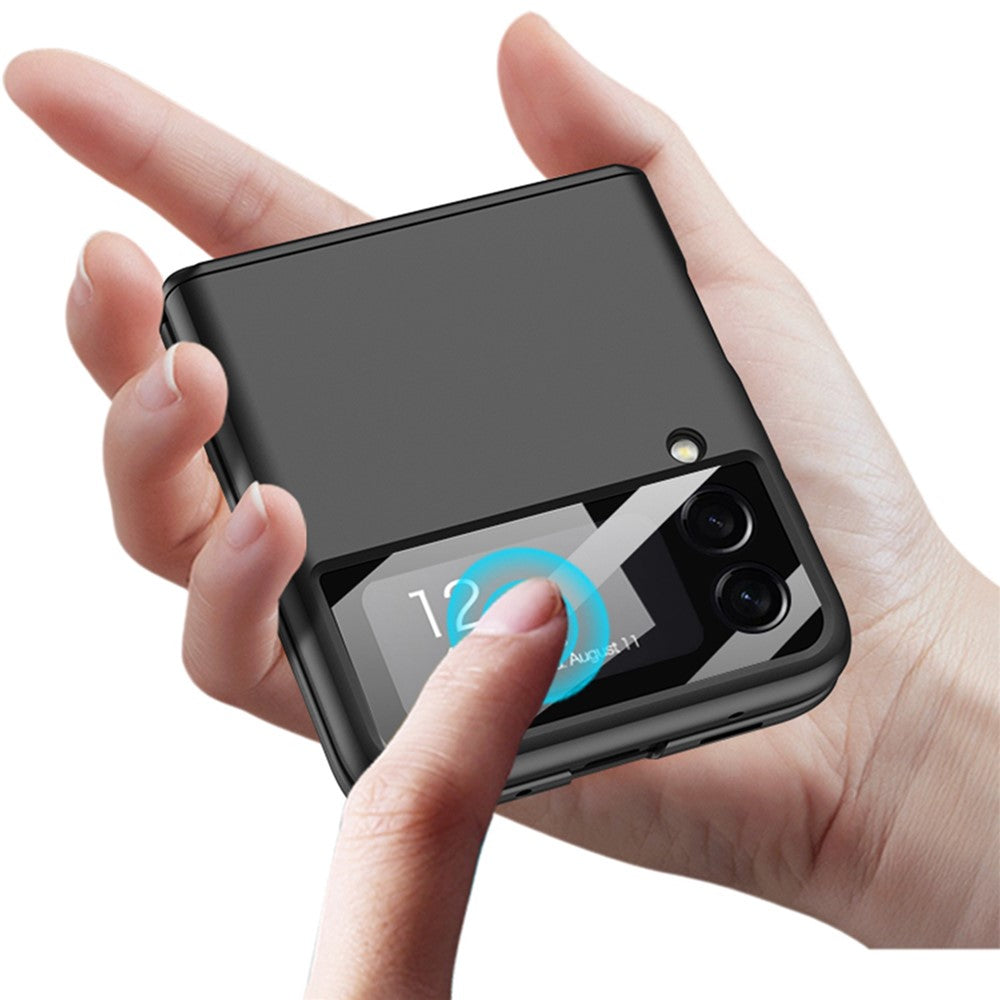 GKK För Samsung Galaxy Z Flip4 5G Hårt PC Vikbart mobilskal Magnetiskt Gångjärn Kameralinsfilm Fullt Skyddande Fodral