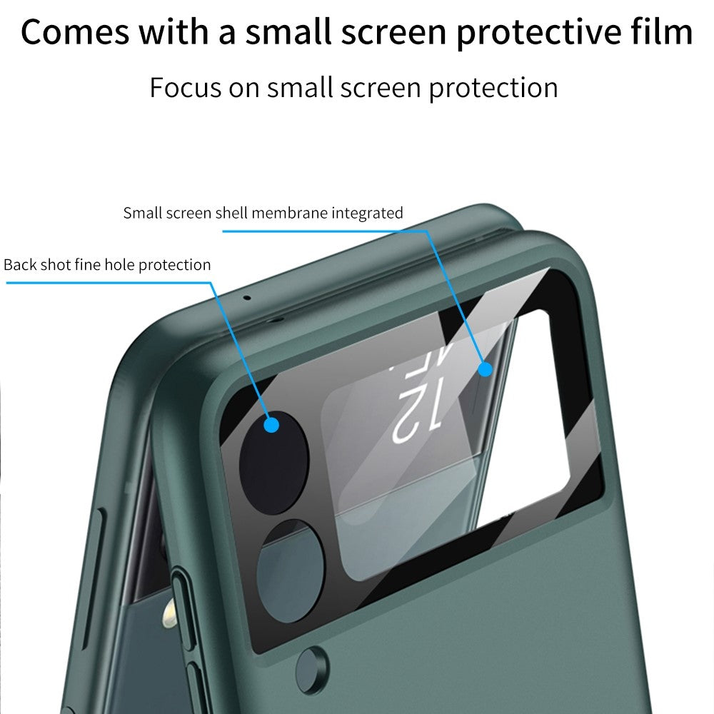 GKK För Samsung Galaxy Z Flip4 5G Hårt PC Vikbart mobilskal Magnetiskt Gångjärn Kameralinsfilm Fullt Skyddande Fodral