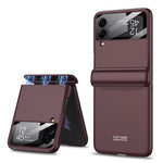 GKK För Samsung Galaxy Z Flip4 5G Hårt PC Vikbart mobilskal Magnetiskt Gångjärn Kameralinsfilm Fullt Skyddande Fodral