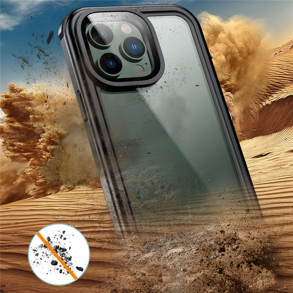 IP68 Vandtæt Telefoncover Til iPhone 14 Pro Max 6.7 tommer, Transparent Berøringsfølsomt PC+Neopren Beskyttende Anti-ridse Bagcover