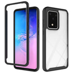 For Samsung Galaxy S20 Ultra Hard Acrylic + PC Clear Back Soft TPU Frame Case Anti-scratch Mobile Phone Cover