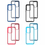 For Samsung Galaxy S20 Ultra Hard Acrylic + PC Clear Back Soft TPU Frame Case Anti-scratch Mobile Phone Cover