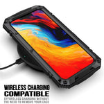R-JUST for iPhone 14 Plus Hybrid Phone Case Protective Drop-proof Back Cover Kickstand with Tempered Glass Film Screen Protector