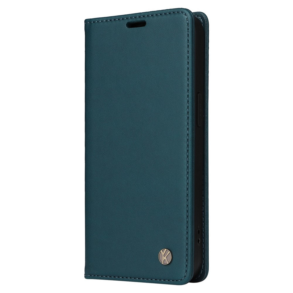 YIKATU Drop-proof Phone Cover For iPhone 14 Pro 6.1 inch, YK- 001 Scratch-resistant Magnetic Auto-absorbed PU Leather Flip Wallet Case Stand