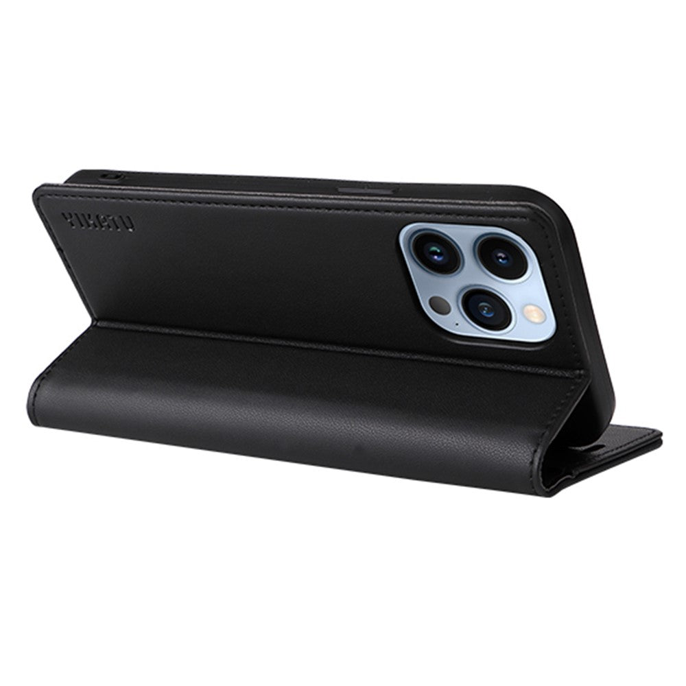 YIKATU for iPhone 13 Pro 6.1 inch YK-001 Anti-fall Phone Case Magnetic Auto-absorbed PU Leather Flip Wallet Stand Protective Phone Cover