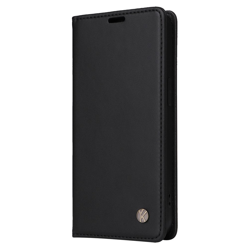 YIKATU for iPhone 13 Pro 6.1 inch YK-001 Anti-fall Phone Case Magnetic Auto-absorbed PU Leather Flip Wallet Stand Protective Phone Cover