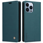 YIKATU for iPhone 13 Pro 6.1 inch YK-001 Anti-fall Phone Case Magnetic Auto-absorbed PU Leather Flip Wallet Stand Protective Phone Cover