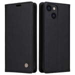 YIKATU For iPhone 13 6.1 inch YK-001 Anti-drop Phone Case Stand Magnetic Auto-absorbed PU Leather Flip Wallet Cover