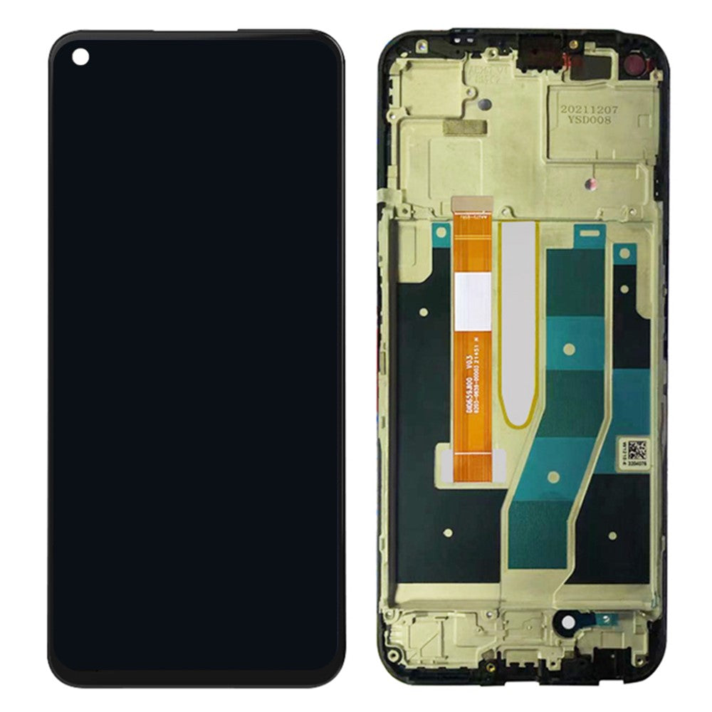 Til Realme 9 Pro 5G RMX3471 RMX3472 / 9 5G Grade S OEM LCD Skærm- og Digitizer-samling + Ramme Reservedel (uden Logo)