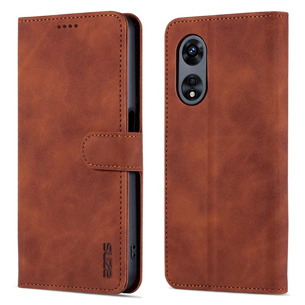 AZNS Phone Case for Oppo A97 5G PU Leather Folio Flip Cover Stand Wallet Magnetic TPU Interior Case
