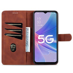 AZNS Phone Case for Oppo A97 5G PU Leather Folio Flip Cover Stand Wallet Magnetic TPU Interior Case