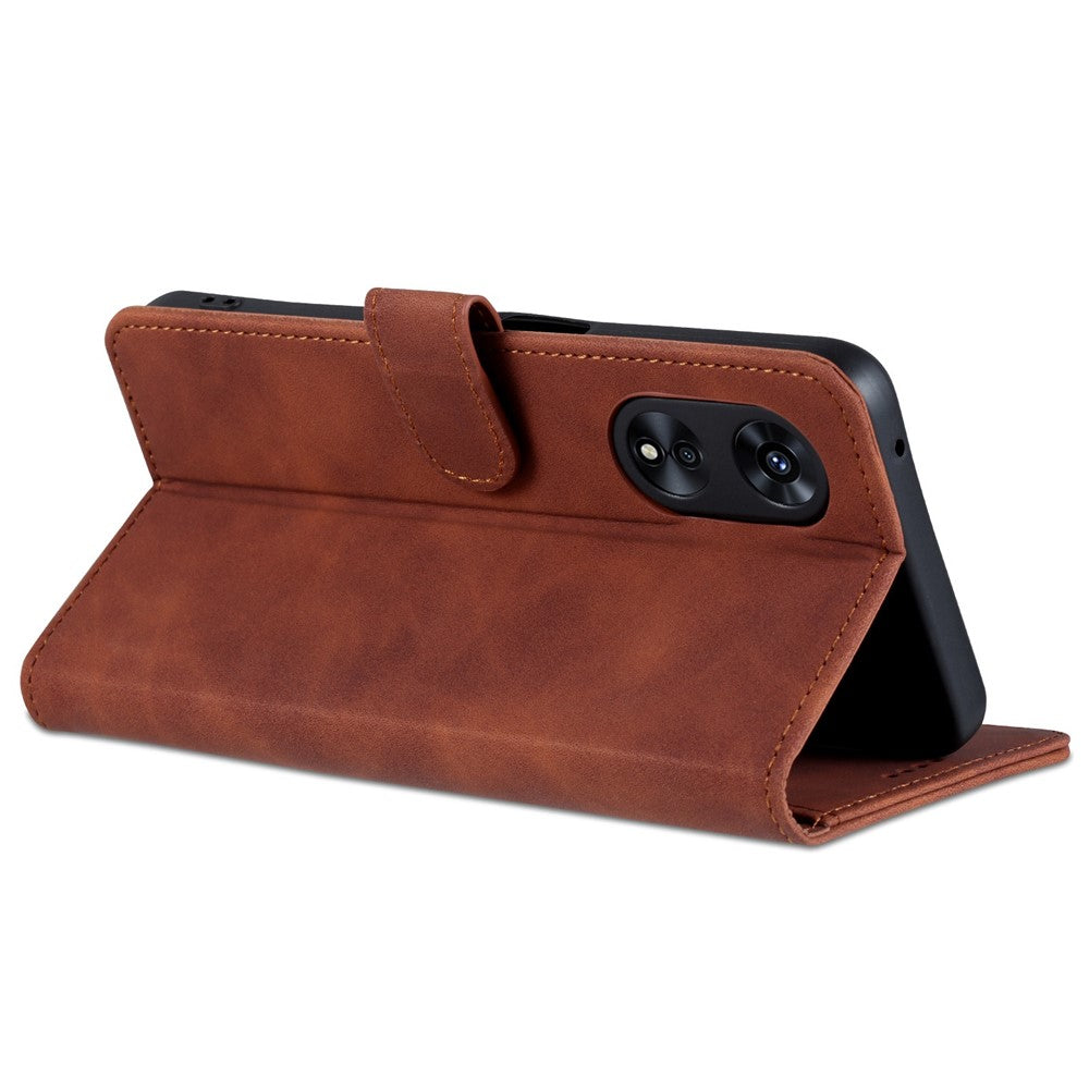 AZNS Phone Case for Oppo A97 5G PU Leather Folio Flip Cover Stand Wallet Magnetic TPU Interior Case