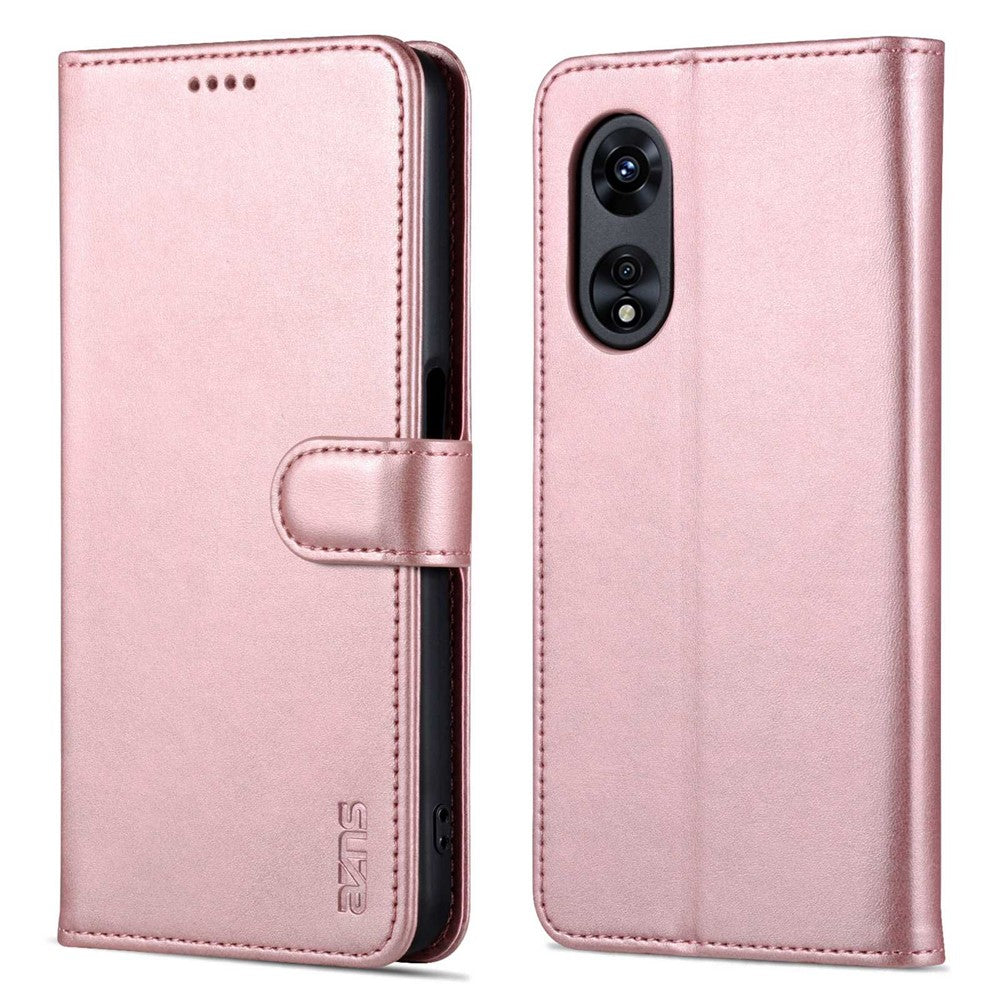 AZNS Phone Case for Oppo A97 5G PU Leather Folio Flip Cover Stand Wallet Magnetic TPU Interior Case