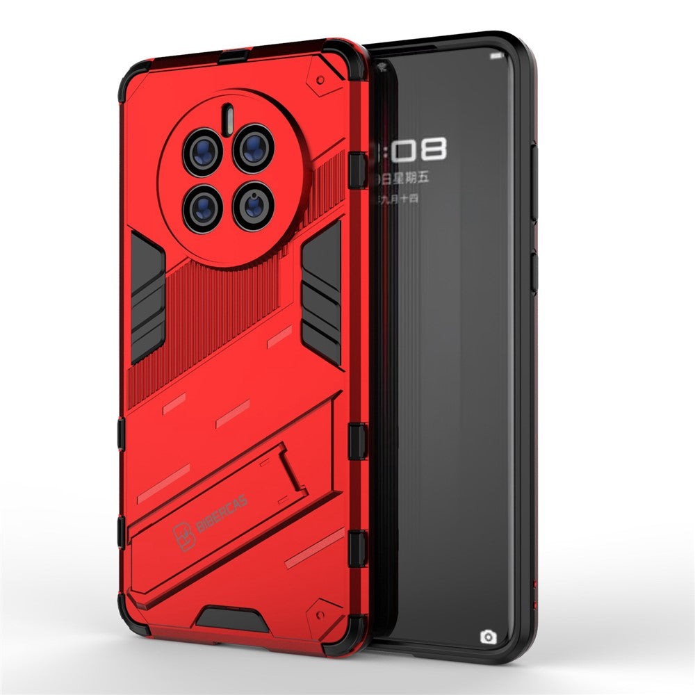 For Huawei Mate 50 Phone Case PC+TPU Hybrid Shockproof Case Kickstand Hands-free Protective Cover