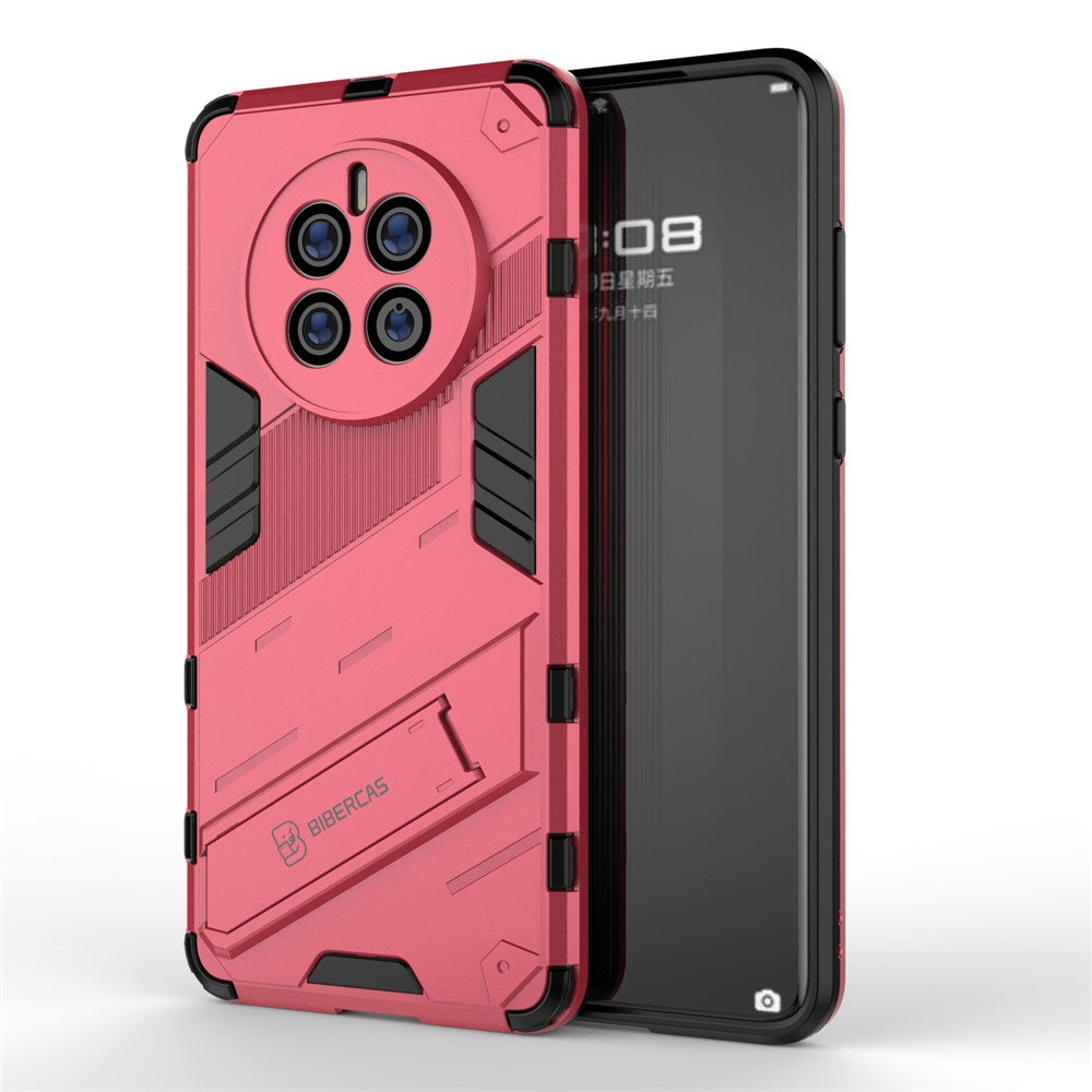 For Huawei Mate 50 Phone Case PC+TPU Hybrid Shockproof Case Kickstand Hands-free Protective Cover