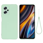 For Xiaomi Redmi Note 11T Pro 5G / Note 11T Pro+ 5G / Poco X4 GT 5G / Redmi K50i 5G Phone Case Shockproof Liquid Silicone Case Soft Microfiber Lining Anti-Fall Protective Cover with Strap