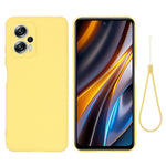 For Xiaomi Redmi Note 11T Pro 5G / Note 11T Pro+ 5G / Poco X4 GT 5G / Redmi K50i 5G Phone Case Shockproof Liquid Silicone Case Soft Microfiber Lining Anti-Fall Protective Cover with Strap