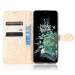 OnePlus 10T 5G / Ace Pro 5G Stoppsäkert plånboksfodral med stativ, prickigt mönster, präglat TPU+PU-läder, folio-flipfodral, skal