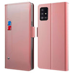 For Samsung Galaxy A51 5G SM-A516 PU Leather Makeup Mirror Stand Case Card Holder Drop-proof Magnetic Phone Cover