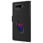 For Asus ROG Phone 5 Mirror Function Magnetic Closure PU Leather Phone Case Folio Flip Stand Card Holder Cover
