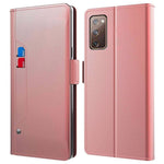 Samsung Galaxy S20 FE / S20 FE 5G / S20 FE 2022 / S20 Lite-mobilcover med spejlfunktion, PU-læder, stativ, kortholder og magnetisk lukning