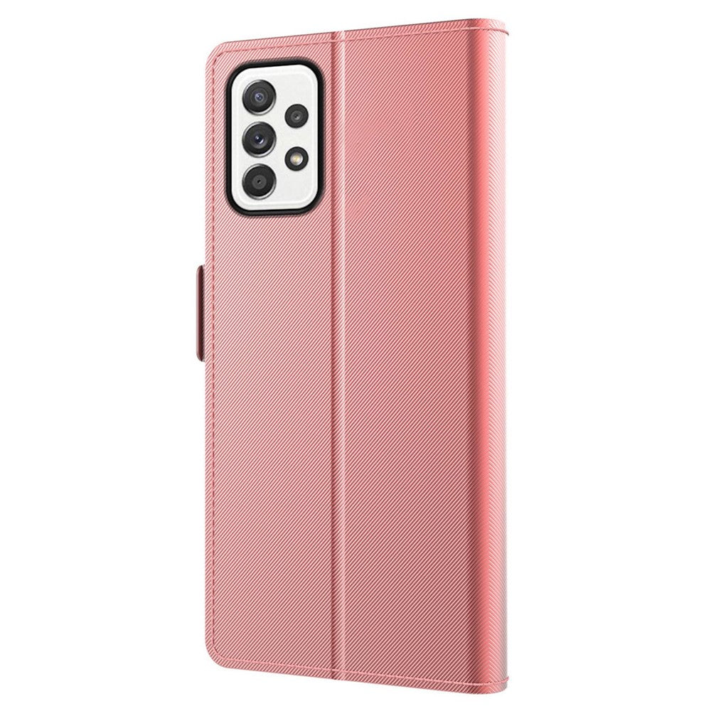 Til Samsung Galaxy A52 4G / 5G / A52s 5G Makeupspejl Stand Læder Cover Kortlomme Magnetisk Lukning Telefoncover