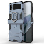 For Samsung Galaxy Z Flip4 5G Rotatable Ring Holder Kickstand Phone Case Kickstand Hard PC Soft TPU Shock Absorption Cover