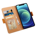 For iPhone 12 / 12 Pro 6.1 inch Magnetic Closure Color Splicing Phone Case Flip Wallet Stand PU Leather + TPU Protective Cover