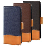 For iPhone 12 / 12 Pro 6.1 inch Magnetic Closure Color Splicing Phone Case Flip Wallet Stand PU Leather + TPU Protective Cover