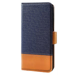 For iPhone 12 / 12 Pro 6.1 inch Magnetic Closure Color Splicing Phone Case Flip Wallet Stand PU Leather + TPU Protective Cover