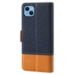 For iPhone 12 / 12 Pro 6.1 inch Magnetic Closure Color Splicing Phone Case Flip Wallet Stand PU Leather + TPU Protective Cover