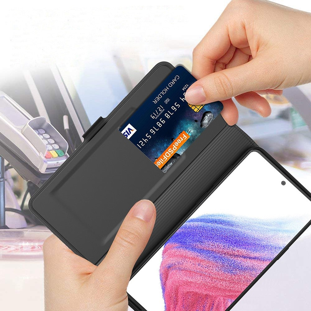 Til Samsung Galaxy A52 4G / 5G / A52s 5G Pung-Etui med Kortholder PU Læder Folio-Etui Flip Stativ Magnetisk Telefoncover