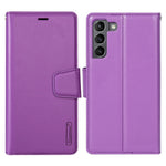 HANMAN Mill Series Phone Case for Samsung Galaxy S21 5G PU Leather Folio Flip Cover Anti-drop Wallet Phone Case