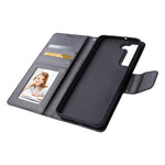 HANMAN Mill Series Phone Case for Samsung Galaxy S21 5G PU Leather Folio Flip Cover Anti-drop Wallet Phone Case