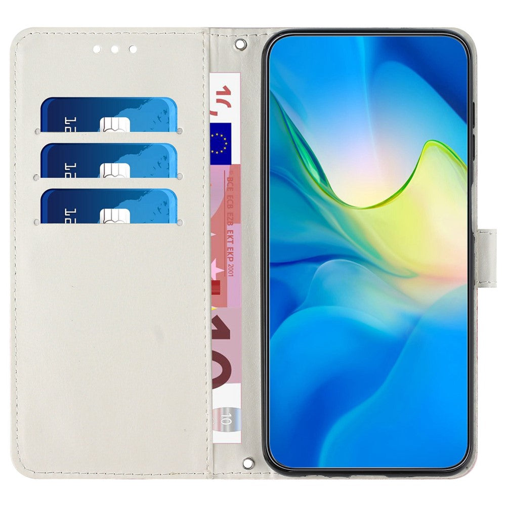 Til Samsung Galaxy A23 5G (Global Version) / 4G / M13 4G / F13 4G Læderetui med Marmorprint, Stativ og Pungfunktion