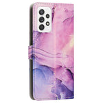 Til Samsung Galaxy A23 5G (Global Version) / 4G / M13 4G / F13 4G Læderetui med Marmorprint, Stativ og Pungfunktion