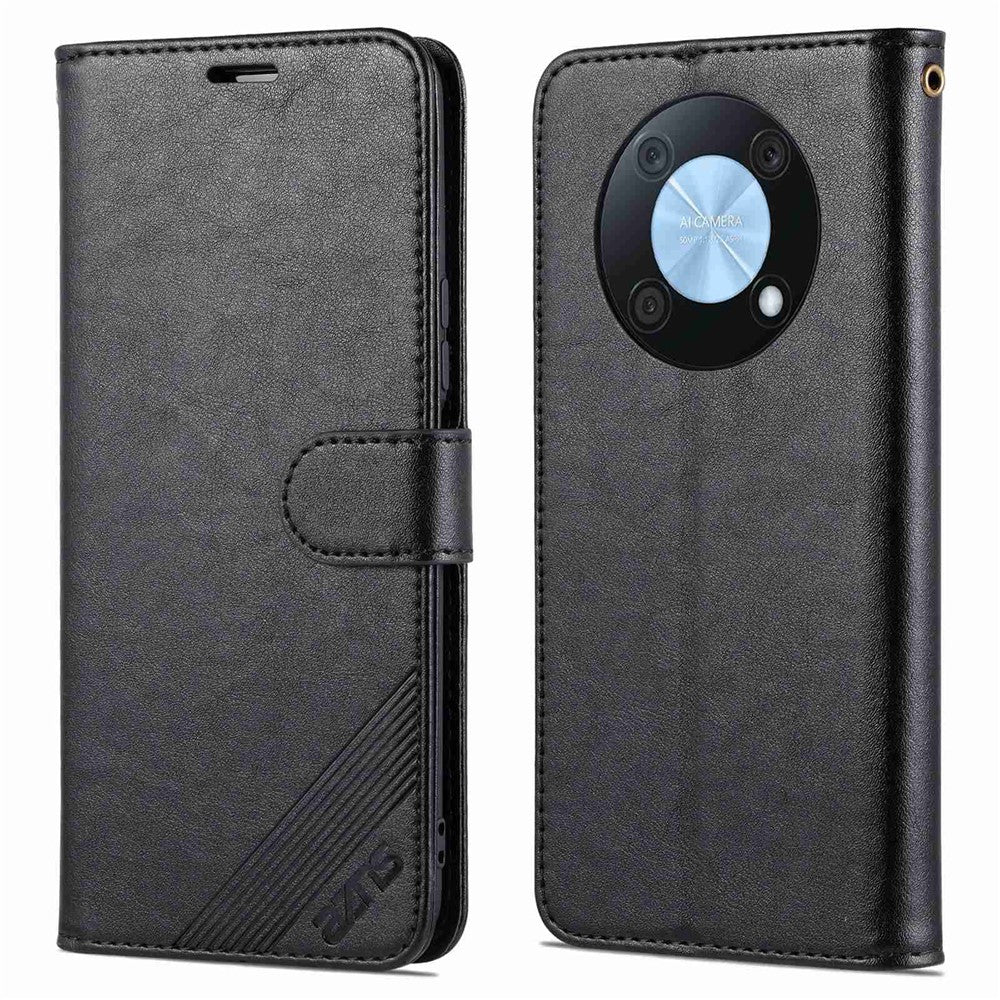 AZNS Phone Case for Huawei Enjoy 50 Pro 4G / nova Y90 4G, Full Body Protection PU Leather Phone Cover Shell with Foldable Stand