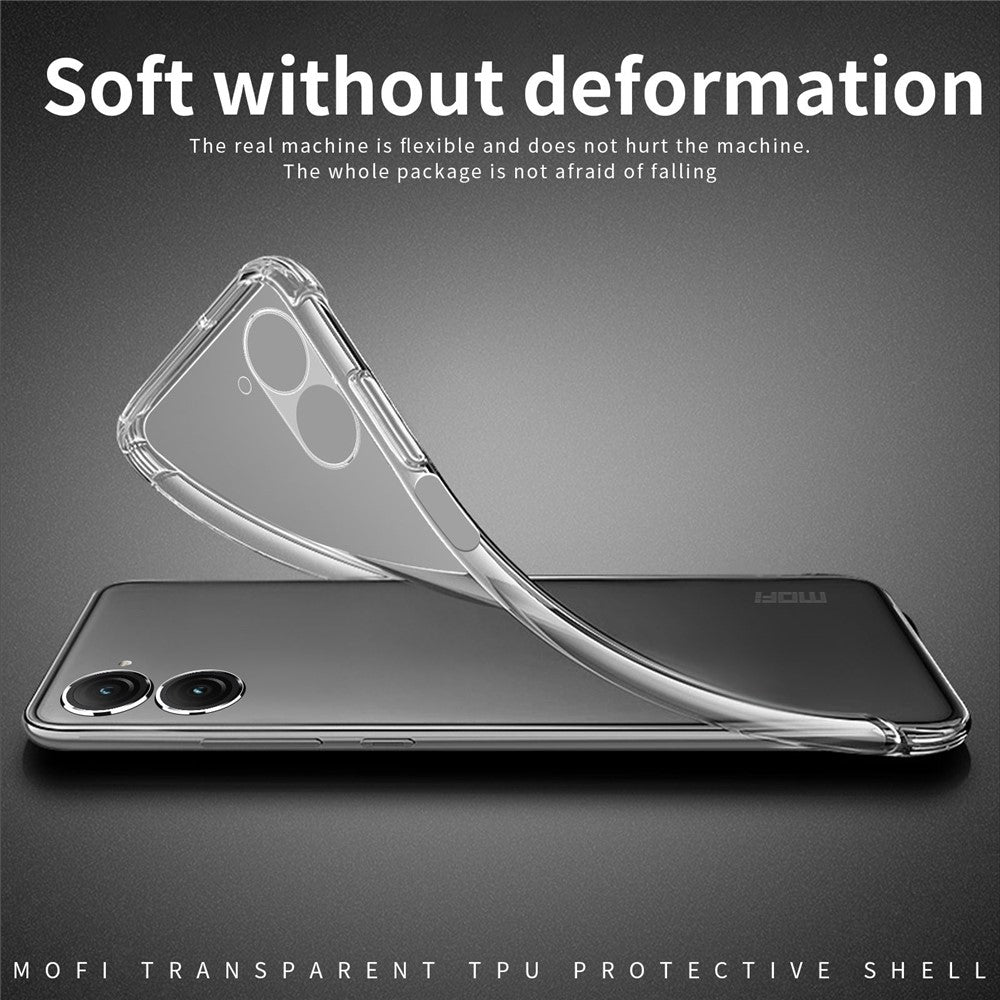 MOFI til Asus Zenfone 9 5G Krystalklar Anti-fald TPU Telefonetui Stødsikkert Smartphone Cover