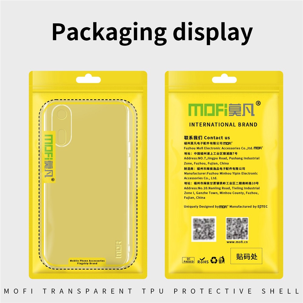 MOFI Shockproof Phone Case for Oppo A97 5G, Soft TPU High Transparency Cellphone Protective Cover